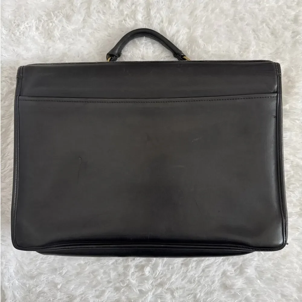 Vintage Coach 5353 Black Leather Metropolitan Briefcase Made in USA